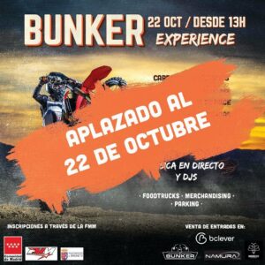 APLAZADO EL BUNKER EXPERIENCE AL 22 DE OCTUBRE