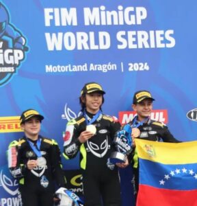 PODIO PARA DIEGO GONZÁLEZ EN LAS FIM MINIGP WORLD SERIES