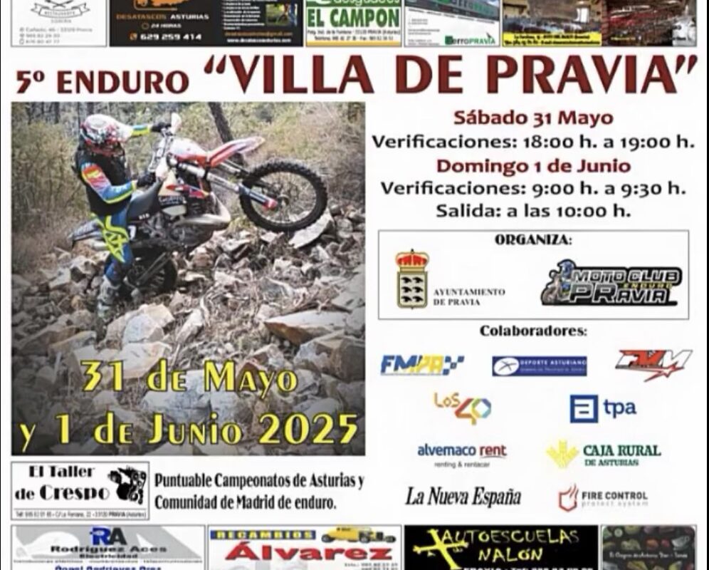 EL ENDURO “VILLA DE PRAVIA”, PRÓXIMA CITA DEL CAMPEONATO DE ENDURO