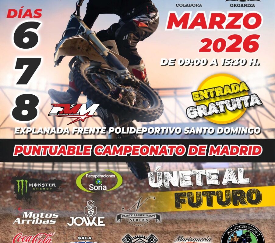 ALCORCÓN YA ESPERA LA PRIMERA PRUEBA DEL CAMPEONATO DE MOTOCROSS 2026