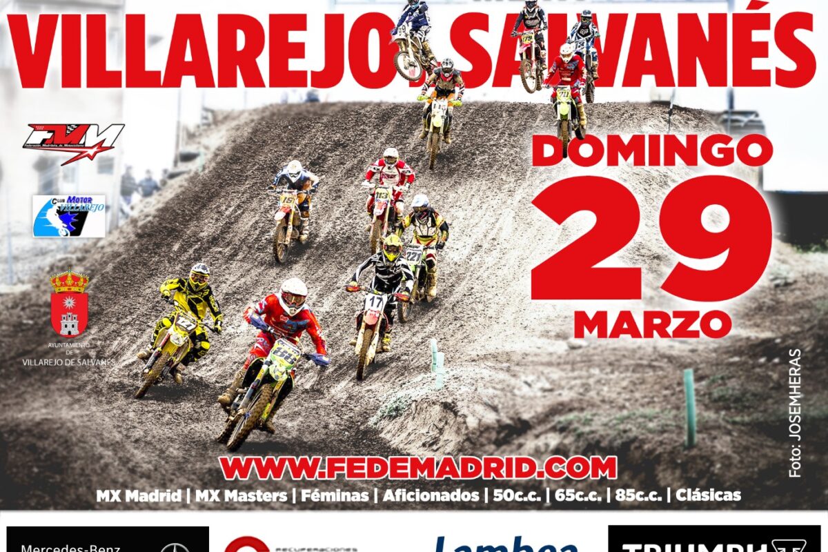 NUEVA PARADA DEL MOTOCROSS MADRILEÑO EN VILLAREJO EL 29 DE MARZO