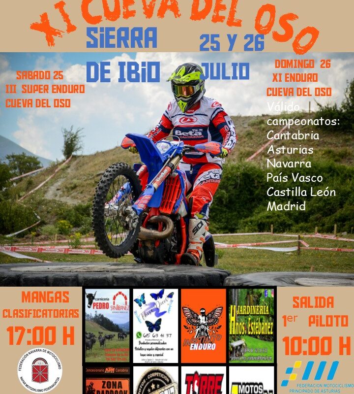 EL CAMPEONATO DE LA COMUNIDAD DE MADRID DE ENDURO LLEGA A IBIO CON EL XI ENDURO CUEVA DEL OSO