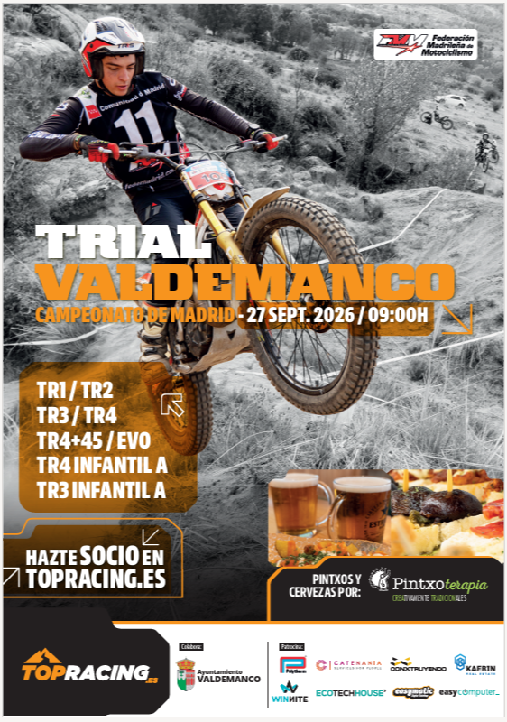 ¡VUELVE EL CAMPEONATO DE MADRID DE TRIAL EN VALDEMANCO!