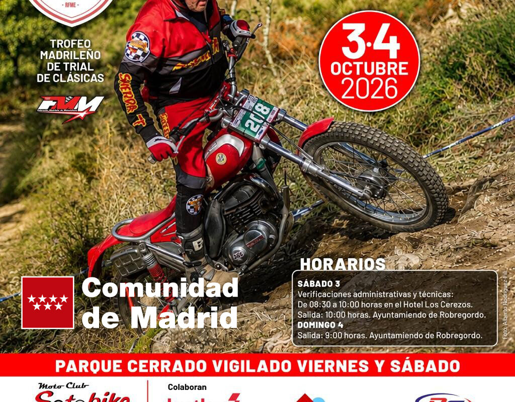RECORDATORIO DE LAS INSCRIPCIONES PARA EL TRIAL DE ROBREGORDO 2026