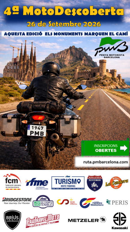 LA IV MOTODESCOBERTA LLEGARÁ A BELLVEÍ EL PRÓXIMO 26 DE SEPTIEMBRE